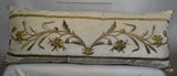 Antique European Raised Gold Metallic Embroidery Pillow