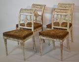 Set of Four Painted Swedish Chairs