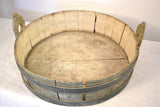 Round Painted Wood Container From Alsace