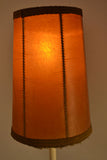 Unique Iron Floor Lamp with rawhide hand- stitched lamp shades.