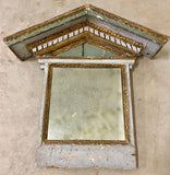 Small Wood Pediment w/Mirror