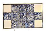 Collection Of Transfer Printed Blue Tiles
