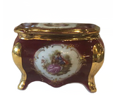 Porcelain vintage box, Limoges, shape of a commode