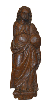 Continental Carved Walnut Figure