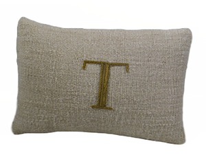 Initial Pillow "T"