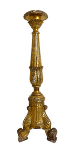 Louis XVI  Gilt Wood Candlestick