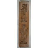 Double-Sided Wooden Gingerbread Mold, Man and Woman