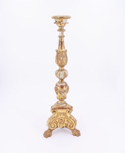 Gilt Tripod Pricket Candlestick