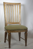 Set of Eight Dining Chairs, Two Arm, and Six Side ,  Parcel-Gilt and Polychromed