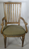 Set of Eight Dining Chairs, Two Arm, and Six Side ,  Parcel-Gilt and Polychromed