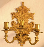 Pair Of Gilded Louis XVI Wall Sconces