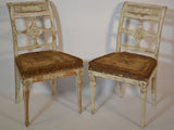 Set of Four Painted Swedish Chairs