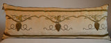 Antique Raised Gold Metallic Embroidery Pillow