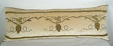 Antique Raised Gold Metallic Embroidery Pillow