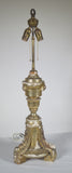 Antique Silver Giltwood Tripod Lamp