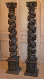 Pair of Carved Solomonic Columns