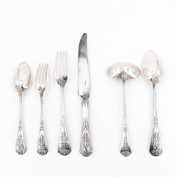 91 Piece Sterling Silver Flatware from Paris