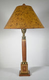 Empire Style Brass Mounted  Leather Table Lamp