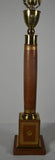 Empire Style Brass Mounted  Leather Table Lamp