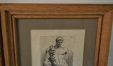 Nude Men Illustrations, Set of Two.