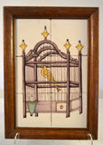 Delft Tile Panel (Bird In Cage)
