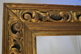 Italian Scrolled Carved Wood Giltwood Frame
