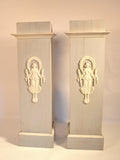 Pair Of Painted Wood Stands