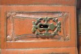 Louis XIV Commode Painted Ox Blood Red
