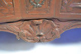 Louis XIV Commode Painted Ox Blood Red