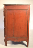 Louis XIV Commode Painted Ox Blood Red