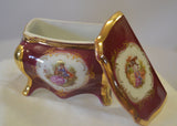 Porcelain vintage box, Limoges, shape of a commode