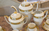 Autumnal color Limoges Tea Set , Service for 6, plus 1