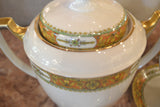 Autumnal color Limoges Tea Set , Service for 6, plus 1