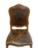 Louis XV Style Dining Chairs, Set of Six