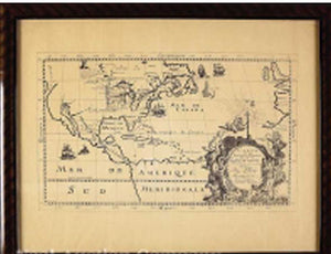 Father Louis de Hennepin Copper-plate Engraved Map
