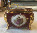 Porcelain vintage box, Limoges, shape of a commode