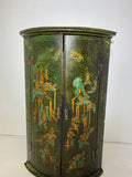 George III Green-Lacquered Hanging Corner Cabinet