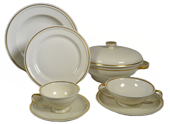 Rosenthal 89-Piece Winifred Gold Dinner Set, Service for