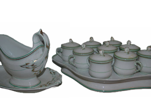Set of 19th century monogrammed "Old Paris" Ironstone