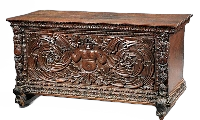 A Continental Carved Walnut Chest
