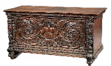 A Continental Carved Walnut Chest
