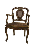 Venetian Carved And Polychromed Armchair