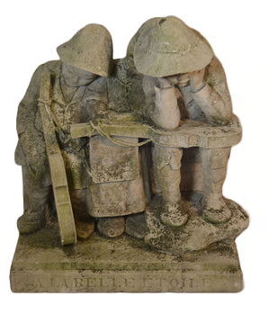 Carved Stone Statue Of Children