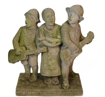 Carved Stone Statue Of Children