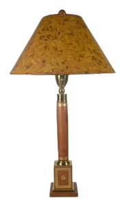 Empire Style Brass Mounted  Leather Table Lamp