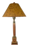 Empire Style Brass Mounted  Leather Table Lamp