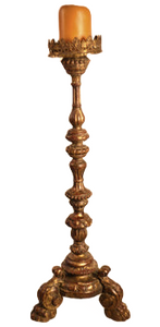 Louis VIII Gilt Wood Candlestick