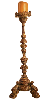 Louis VIII Gilt Wood Candlestick