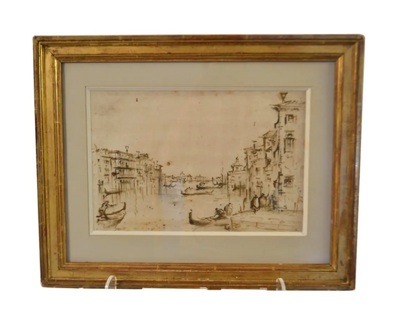 Precious Framed Drawing (Venice)