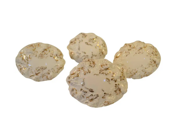Paris Porcelain Gilt Decorated Tiebacks